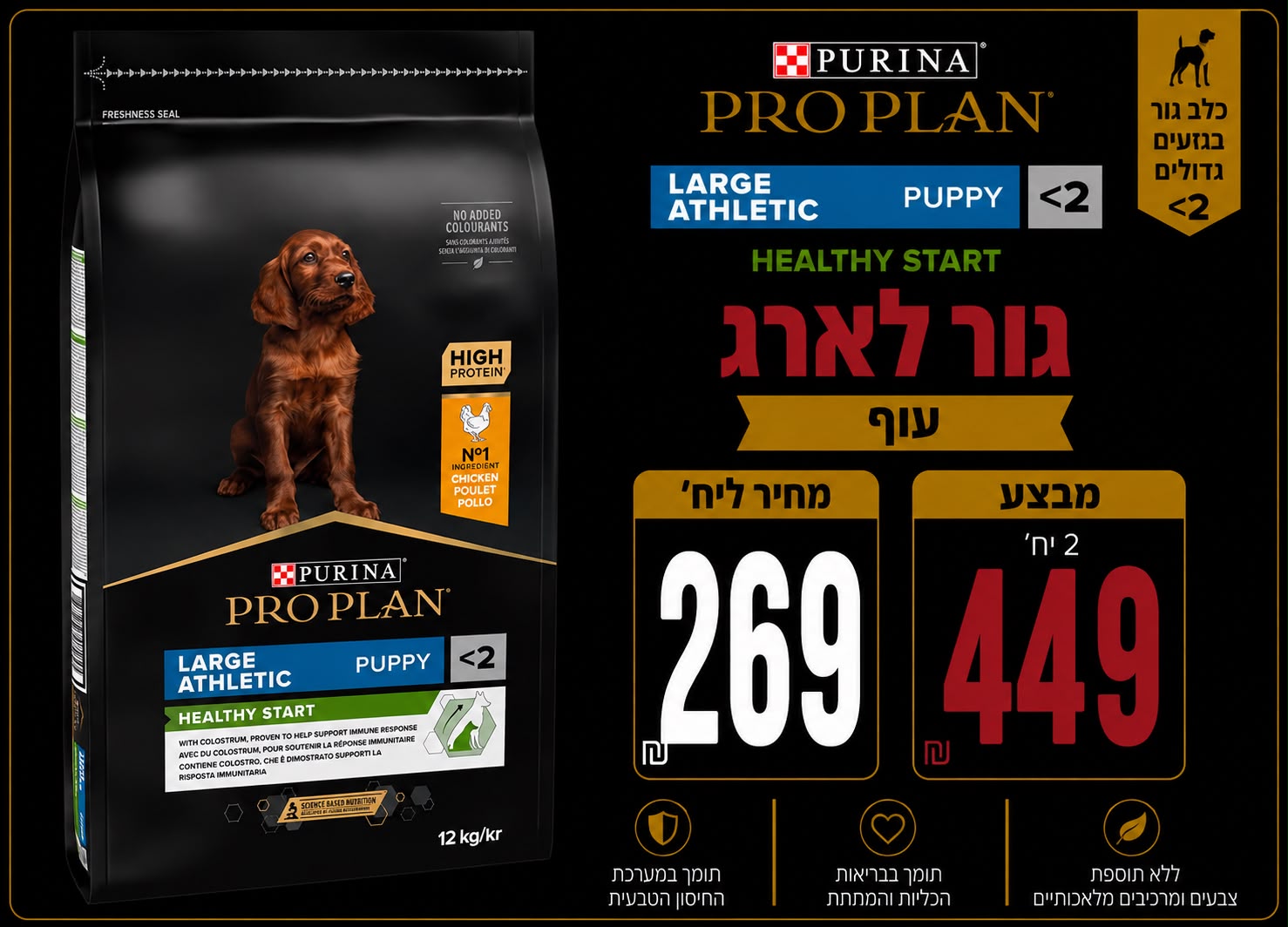 פרו פלאן גור לארג 12 ק"ג