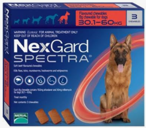 נקסגארד ספקטרה לכלבים גדולים במשקל 30-60 ק”ג - NexGard Spectra