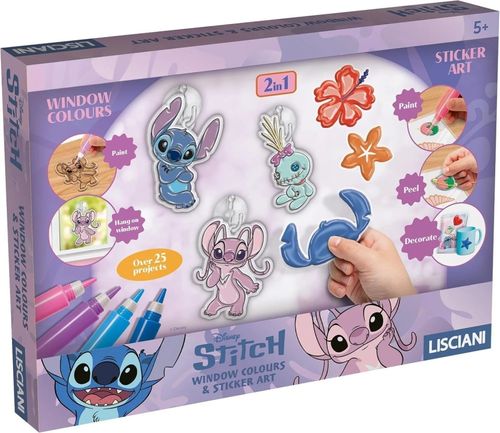 ערכת יצירה 2 ב-1 צבעי חלון / זכוכית ומדבקות - סטיץ'