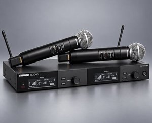 זוג מיקרופונים אלחוטיים Shure SM58 להשכרה