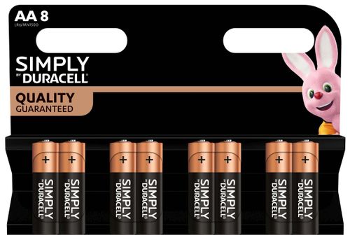 8 סוללות דורסל Duracell MN1500 LR6 AA
