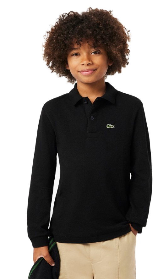 חולצת פולו לקוסט Lacoste long-sleeve cotton polo shirt | נוער