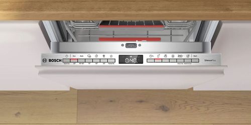 מדיח כלים ‏צר אינטגרלי מלא Bosch SPV4EMX17E בוש – מסדרה 4 כולל פתיחת דלת