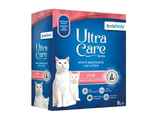 Ultra Care אולטרה קייר חול מתגבש לחתול FINE לחתולים קטנים וגורים | 8 ליטר