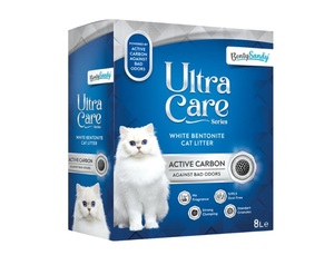 Ultra Care אולטרה קייר חול מתגבש לחתול ACTIVE CARBON לנטרול ריחות | 8 ליטר