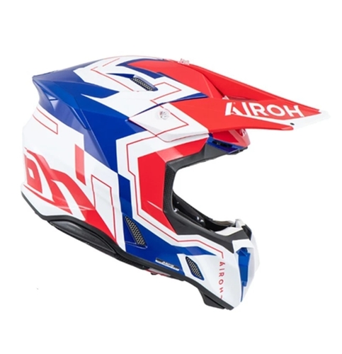 קסדת שטח אירו טוויסט 3 כחול / אדום/ לבן- AIROH TWIST 3 DIZZY BLUE / RED / WHITE GLOSS