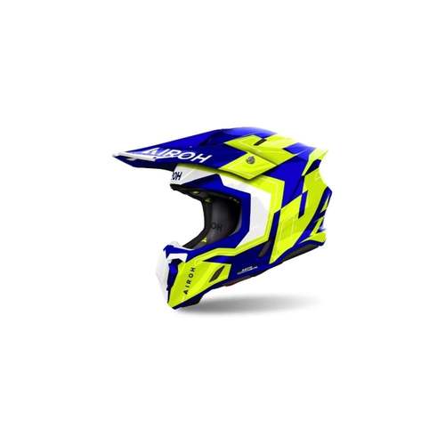 קסדת שטח אירו טוויסט 3 כחול / זוהר - AIROH TWIST 3 DIZZY BLUE / YELLOW GLOSS