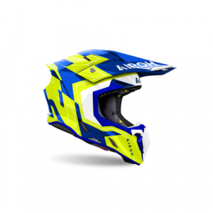 קסדת שטח אירו טוויסט 3 כחול / זוהר - AIROH TWIST 3 DIZZY BLUE / YELLOW GLOSS