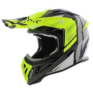 קסדת שטח אירו אביאטור אייס 2 שחור / זוהר / אפור – AIROH AVIATOR ACE 2  