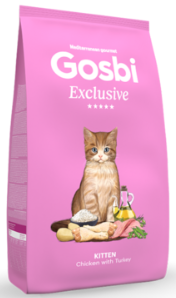 גוסבי אקסלוסיב מזון לגורי חתולים 1.5 ק"ג - Gosbi Exclusive kitten chicken with turkey