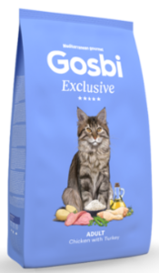 גוסבי אקסלוסיב מזון לחתולים בוגרים 1.5 ק"ג - Gosbi Exclusive adult chicken with turkey