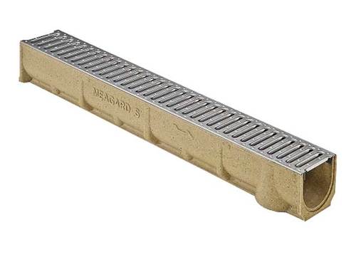 תעלת ניקוז+שבכה יציקה B125 150567 MEAGARD 200*L1m*h153mm