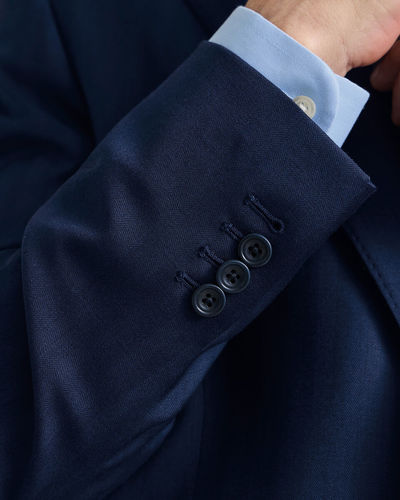 חליפה סלים פיט כחול רויאל הרינגבון - Royal Blue slim fit herringbone performance suit jacket