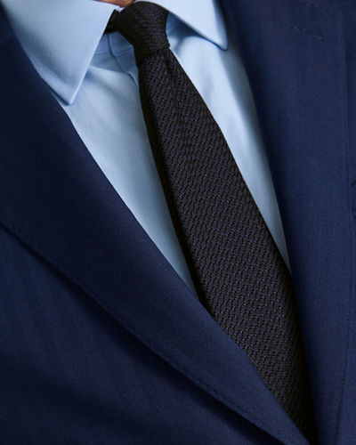 חליפה סלים פיט כחול רויאל הרינגבון - Royal Blue slim fit herringbone performance suit jacket