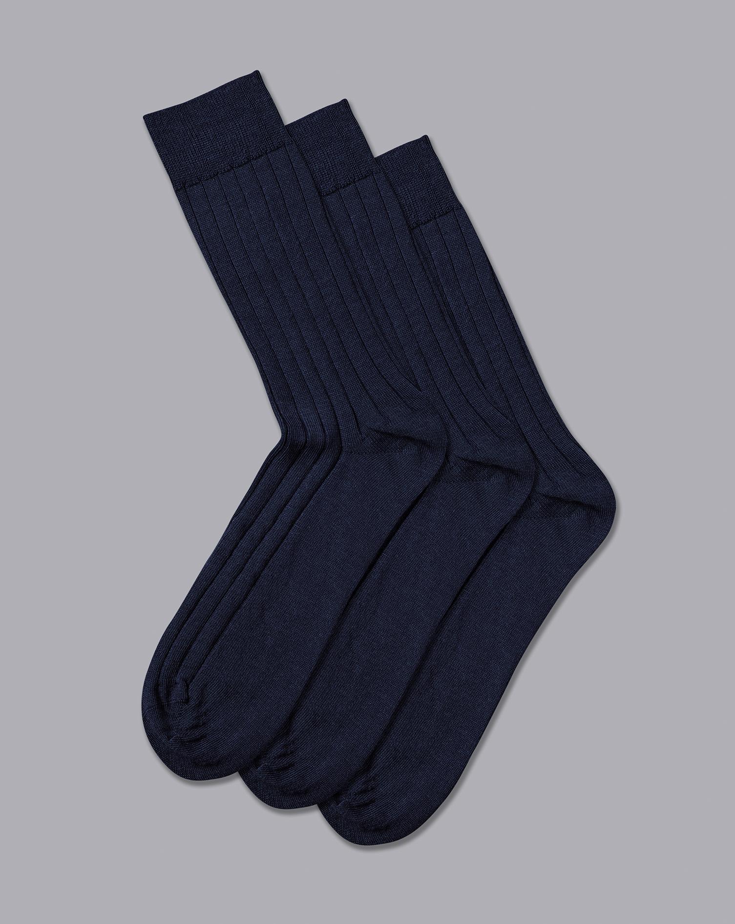 מארז 3 זוגות גרביים כחולים מצמר Denim blue merino wool 3 pack socks