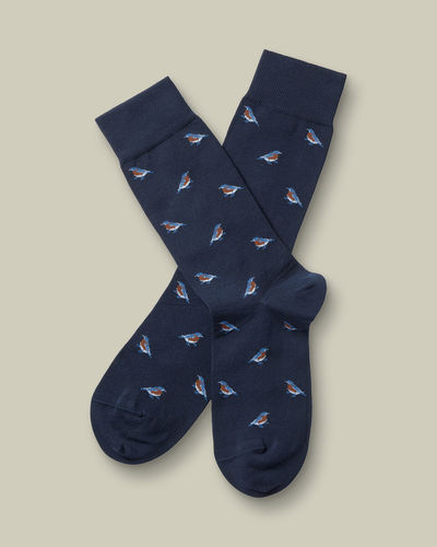 זוג גרביים  French blue bird novelty socks
