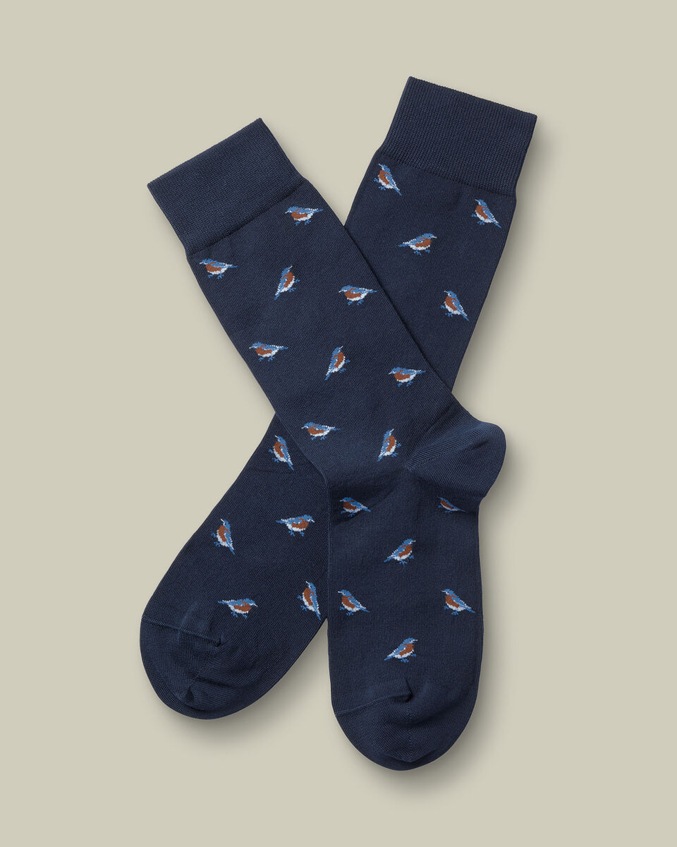 זוג גרביים  French blue bird novelty socks