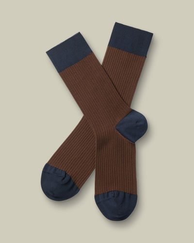זוג גרביים  Camel textured socks