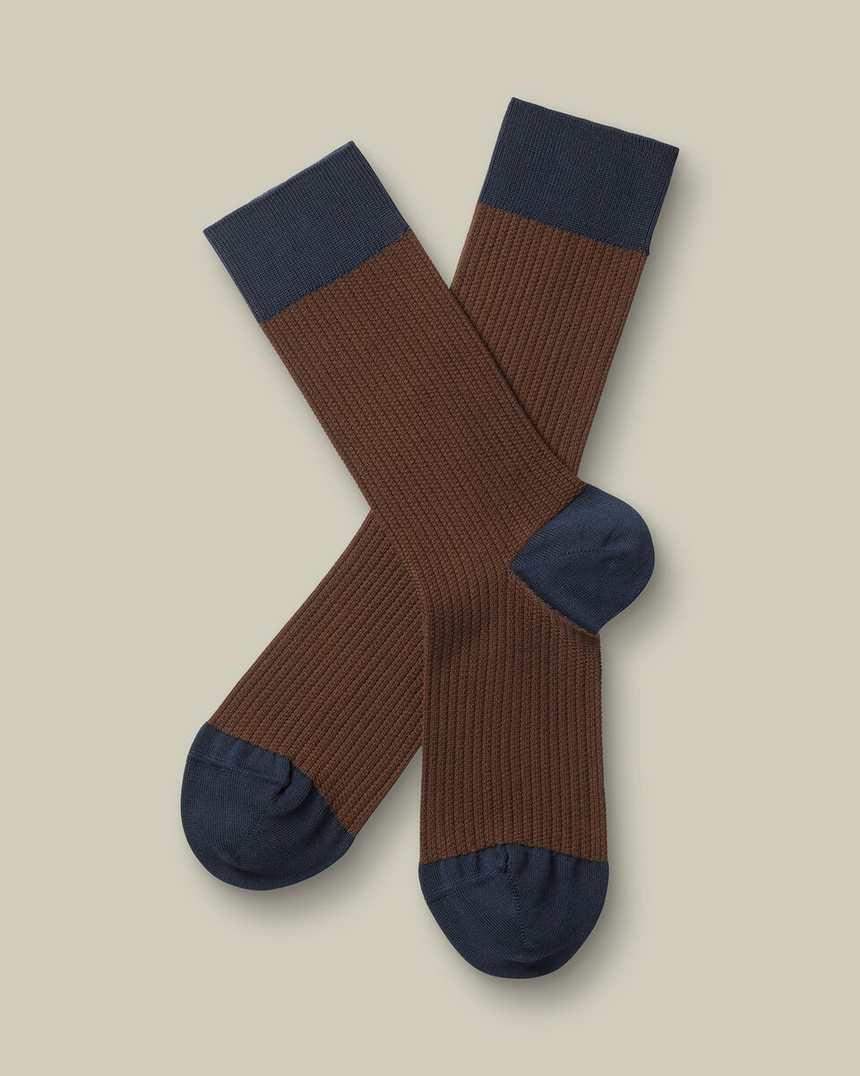 זוג גרביים  Camel textured socks