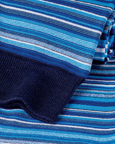זוג גרביים  Cobalt blue multi stripe socks