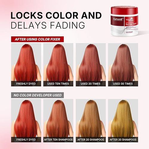 מסכת שיער אדומה קרסייל - Karseell Color Depositing Red Hair Mask