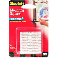 ריבועי דבק דו צדדי ספוגי ניתנים להסרה 3M SCOTCH 108