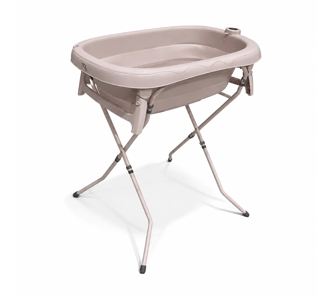 אמבטיה מתקפלת + מעמד + מושב רשת צבע קפה מבית TAL BABY 