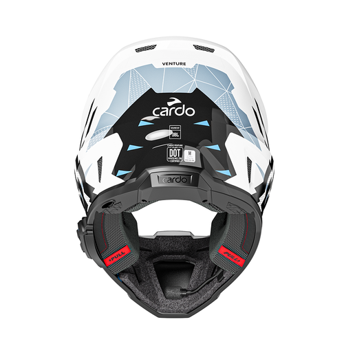 קסדת שטח קארדו/ליט לבן כחול שחור - CARDO/LEATT VENTURE 8.5