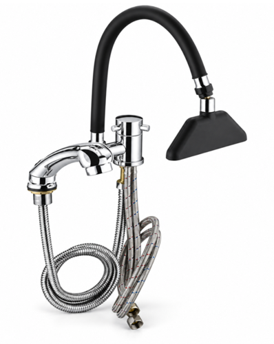סט ברזים מקצועי לכיור חפיפה עם משפך פינוק P-911G – ללא חרסינה