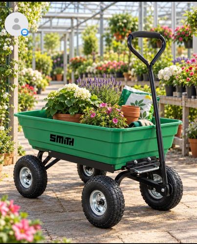 עגלת משא 75 ליטר 200 ק''ג מידות 100*50*90 מקט 151603-002 SMITH