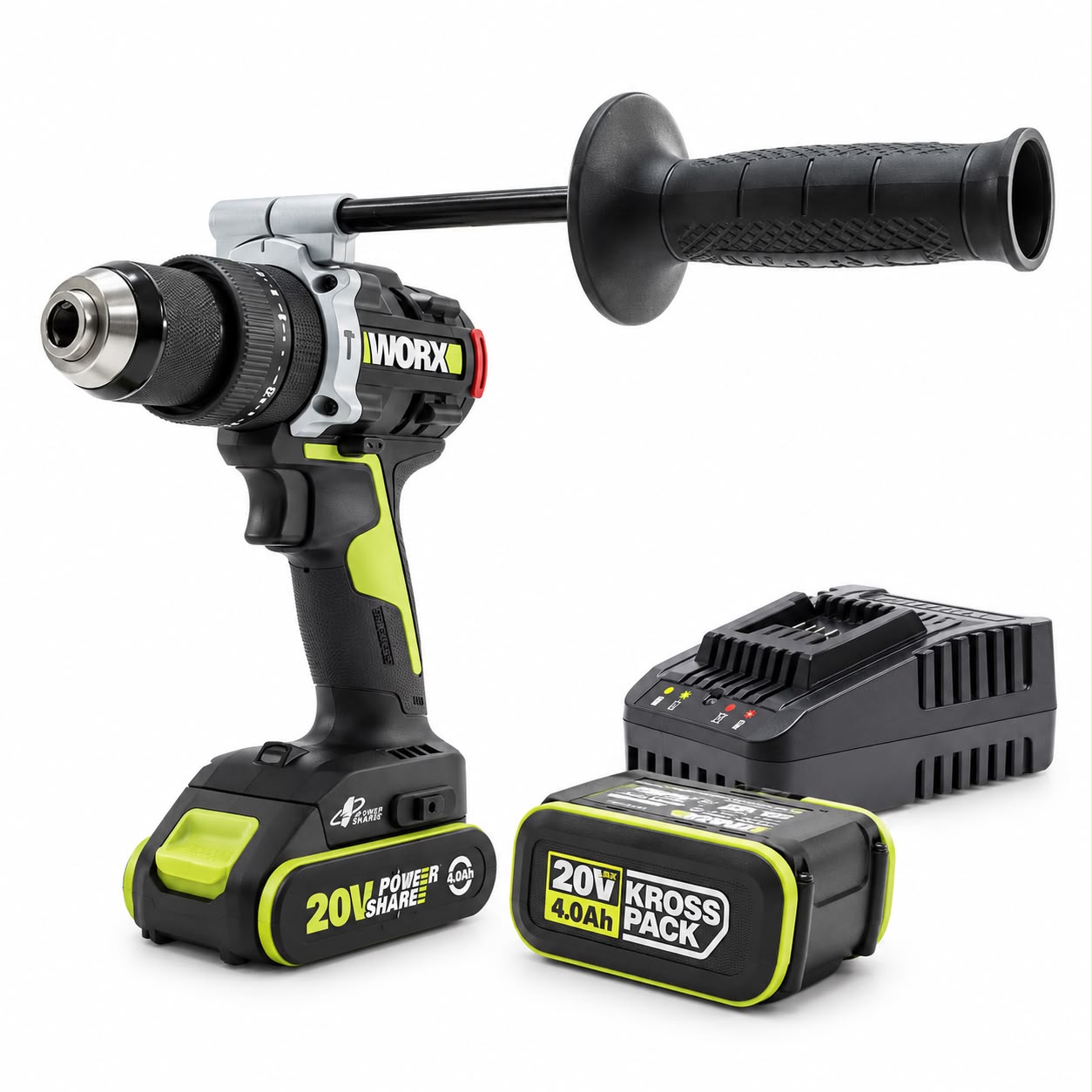מברגה מקצועית  20V WU373.91 כולל סוללה 4.0AH ומטען WORX