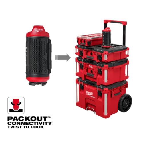 רמקול נטען Milwaukee M12 Bluetooth PACKOUT דגם 2955-20 גוף בלבד 