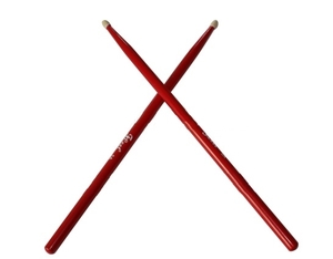 מקלות תופים בצבע אדום ראש עץ FLEET 5A RED