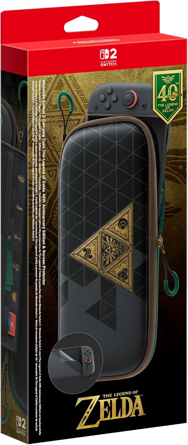 Nintendo Switch 2 Carrying Case The Legend of Zelda 40th Anniversary Edition נרתיק נשיאה ומגן מסך