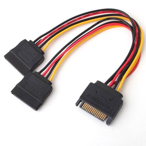 כבל מתח Sata Power Cable Splitter To Two FeMale Plug