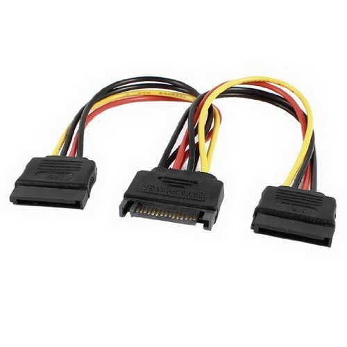 כבל מתח Sata Power Cable Splitter To Two FeMale Plug