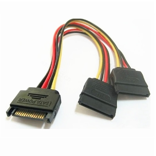 כבל מתח Sata Power Cable Splitter To Two FeMale Plug
