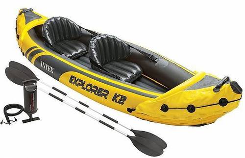קיאק ל 2 אנשים K2 EXPLORER דגם INTEX 68307 (כולל זוג משוטים ומשאבה לניפוח )