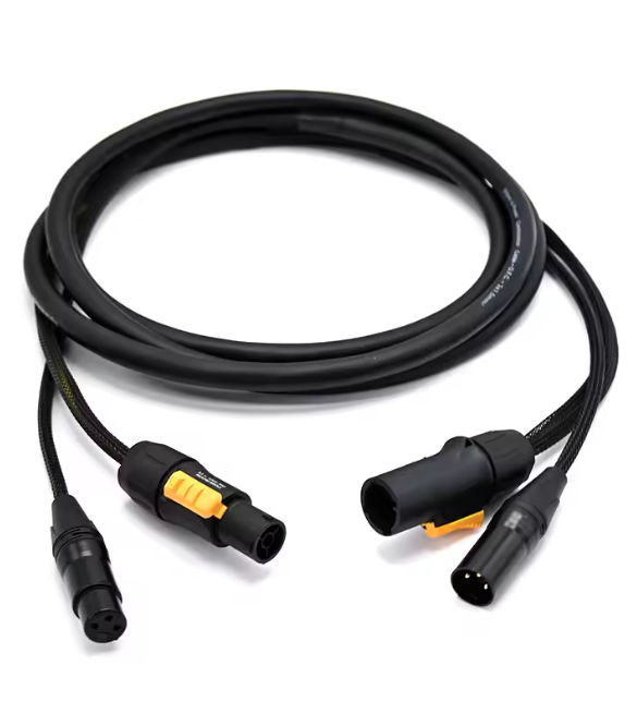 כבל HYBRID חשמל (מחבר True1con)+DMX זכר - נקבה באורך 1.5מ