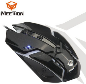 עכבר גיימינג חוטי Meetion M371 עם תאורת Rainbow ועד 1600DPI