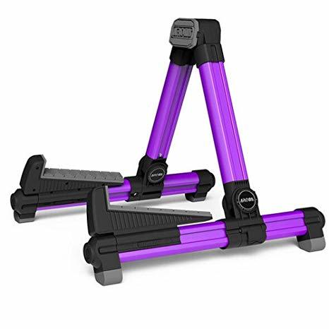 סטנד גיטרה אוניברסלי מתקפל, מתאים לכל סוגי הגיטרות בצבעים שונים AGS08 מבית Aroma