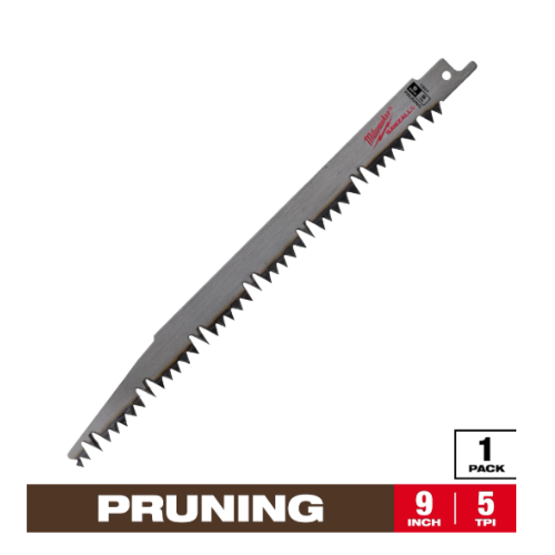 להב גיזום Milwaukee SAWZALL דגם 48-00-1304 אורך 9 אינץ 5TPI לעץ נקי יחידה אחת