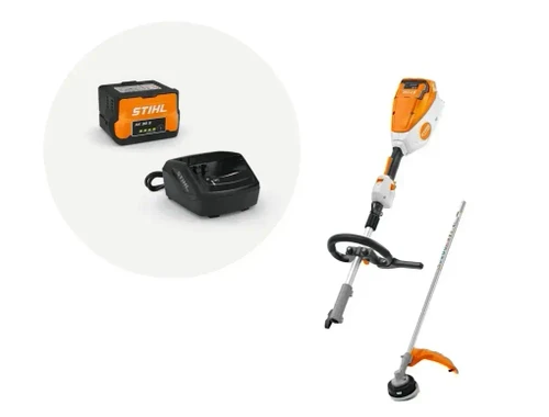 מנוע קומבי נטען 36V לשימוש ביתי +ראש חרמש FS-KM AC+סוללה ומטען דגם KMA 80.0 יצרן סטיל
