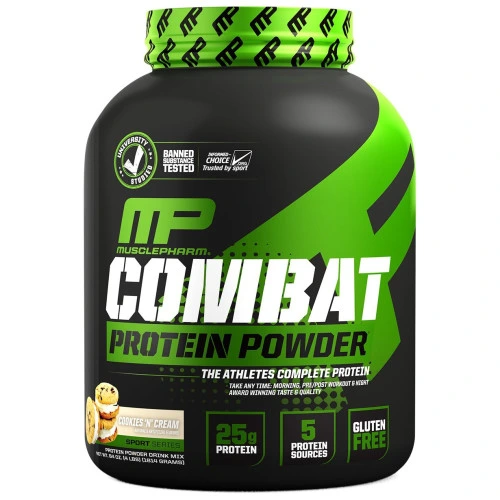 COMBAT PROTEIN POWDER | קומבט אבקת חלבון | בטעם עוגיות | 1.814 ק"ג | מאסל פארם | MusclePharm