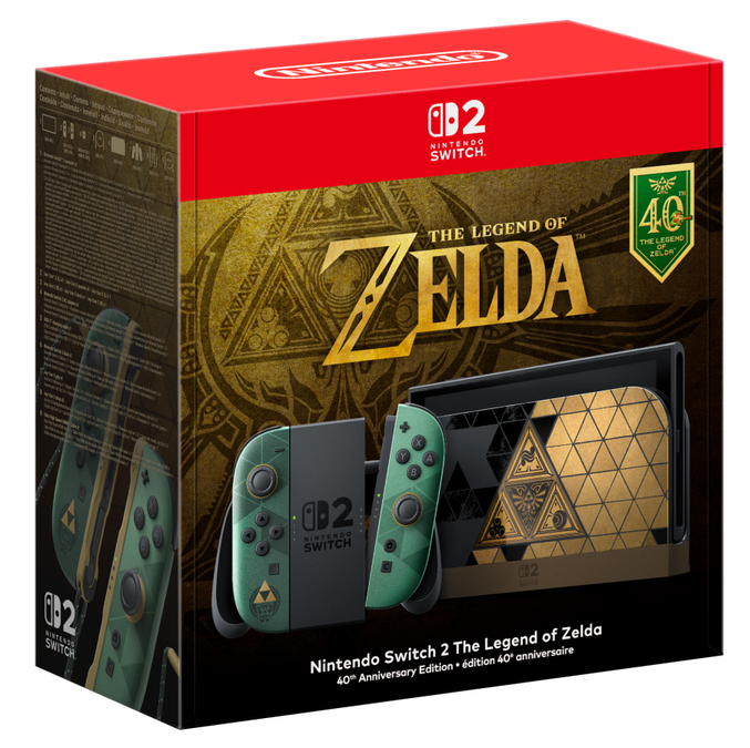 קונסולת Nintendo Switch 2 – The Legend of Zelda 40th Anniversary Edition