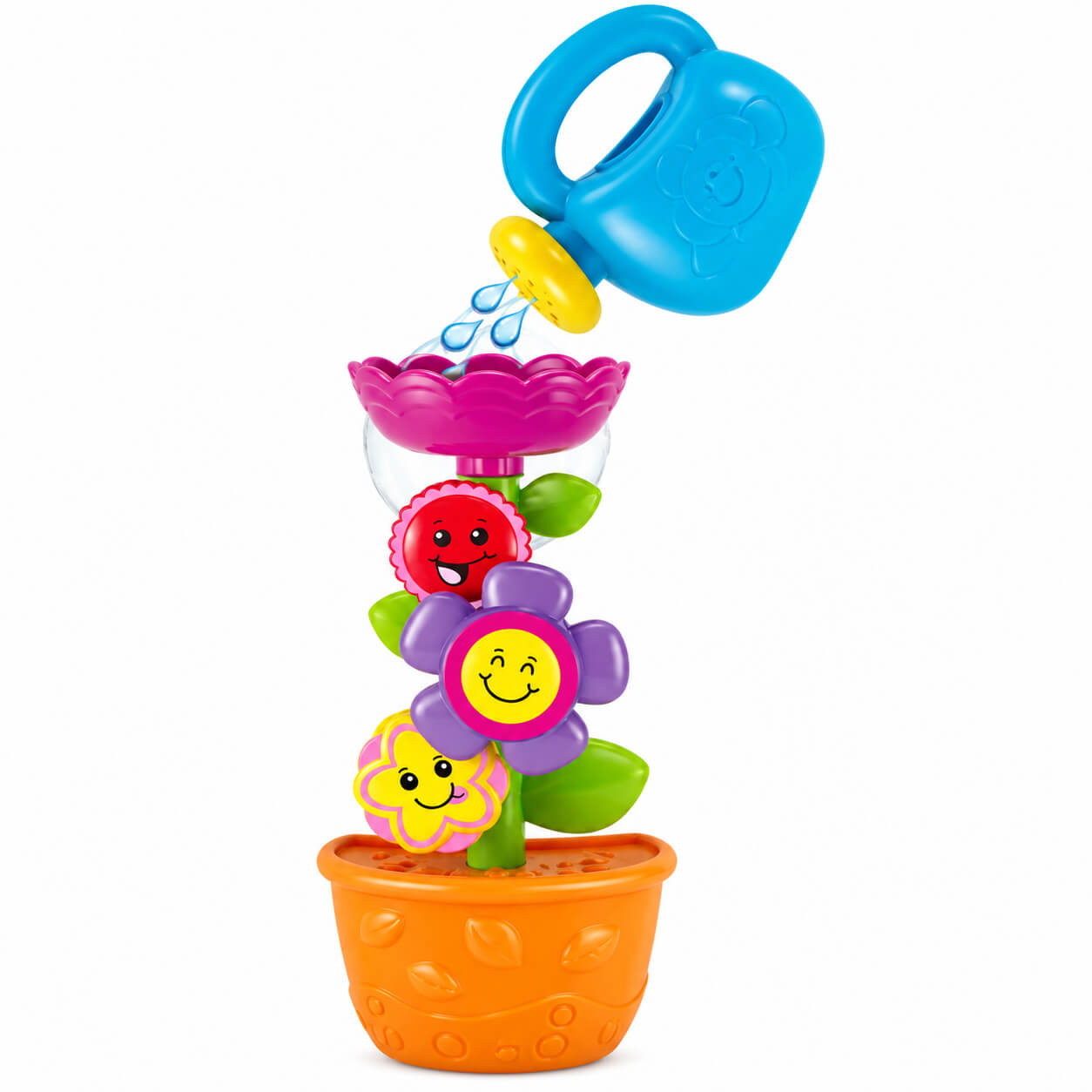 צעצוע אמבטיה עציץ פרחים מסתובבים עם משפך Winfun