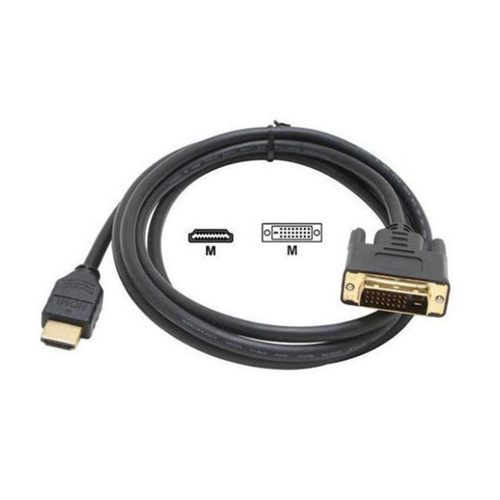 כבל 1.8 מטר זכר-זכר Gold Touch CH-DVI-HD-1.8 DVI To Hdmi m/m Cable