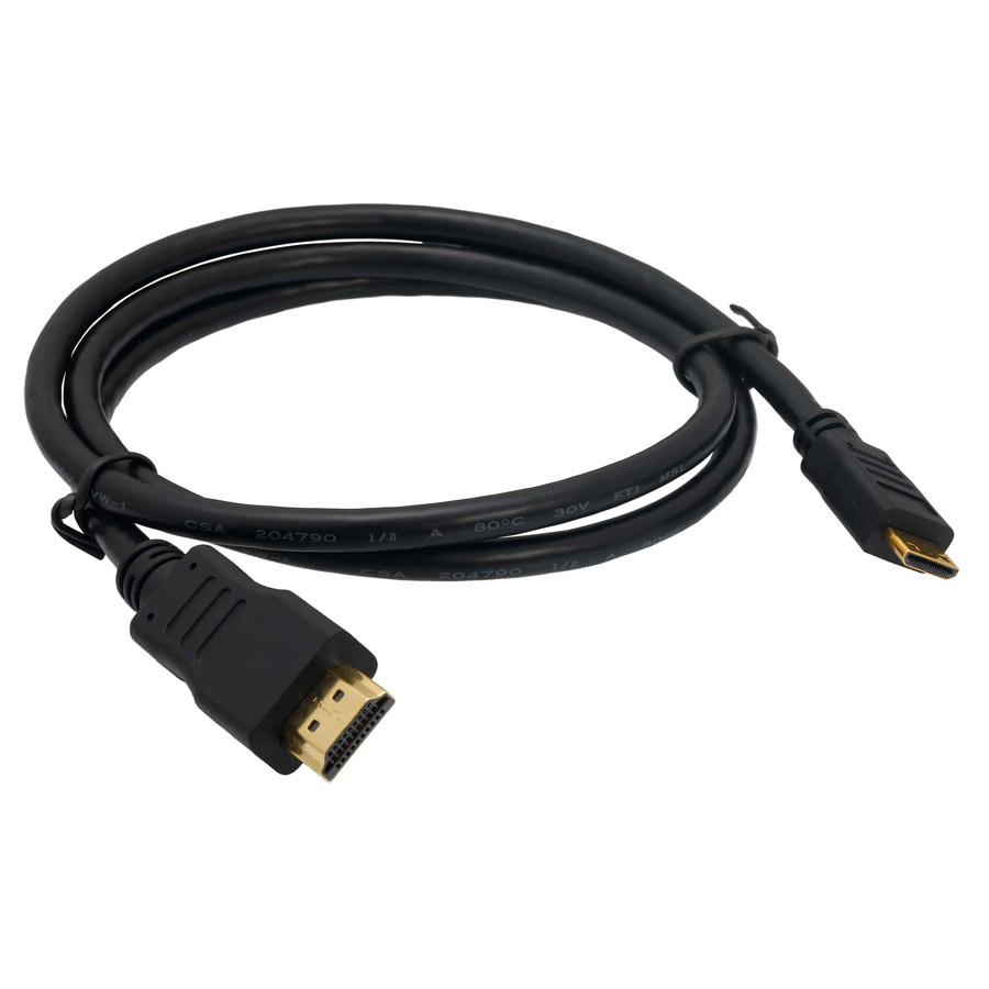 כבל 1.8 מטר זכר-זכר Gold Touch HDMI To Mini HDMI Ultra HD 4K*2K 