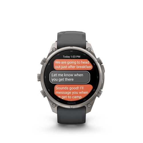 שעון חכם Garmin Fenix 9 Pro inReach  51mm Titanium with Graphite/Black Silicone band