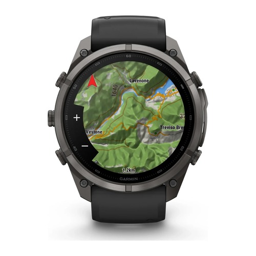 שעון חכם Garmin Fenix 9 Pro 51mm Carbon Gray DLC Titanium with Black/Pebble Gray Silicone Band